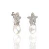 flower earrings with pearls