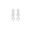 Chain-link Earrings with Rhinestones