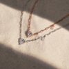 Stone Embellished Heart Shaped Pendant Necklace