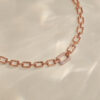 Stone Embellished Rectangular Chain Necklace