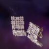 Square Pendant Necklace with Baguette Stone