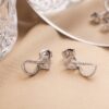 Heart shaped Earrings with Waterdrop Gemstone Embellishments