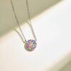 Circular necklace adorned with multiple beautiful colored gemstones.